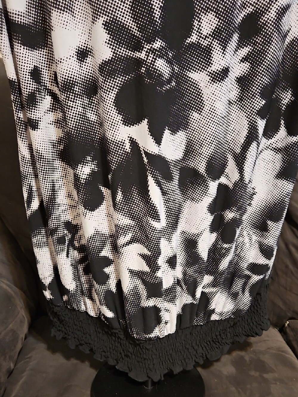 Sejour Blue and Black Floral Ombre Tunic - Picture 3 of 6